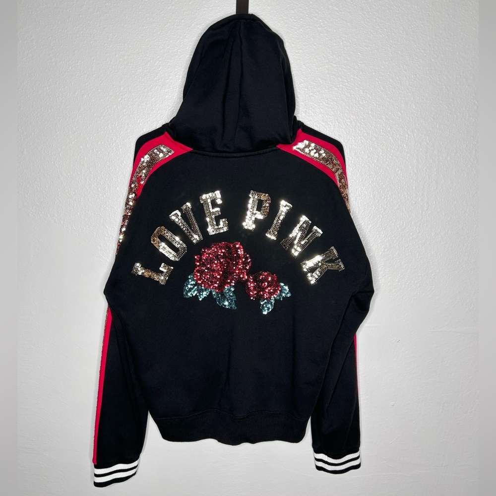 PINK VS BLACK PULLOVER HOODIE VS CLASSIC BLING ROSE FASHION SHOW EXCLUSIVE